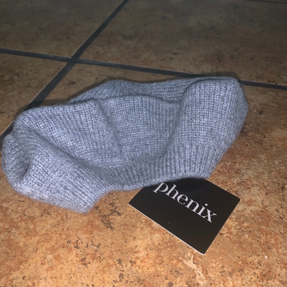 Grey Unisex Phenix Cashmere Beret NWT